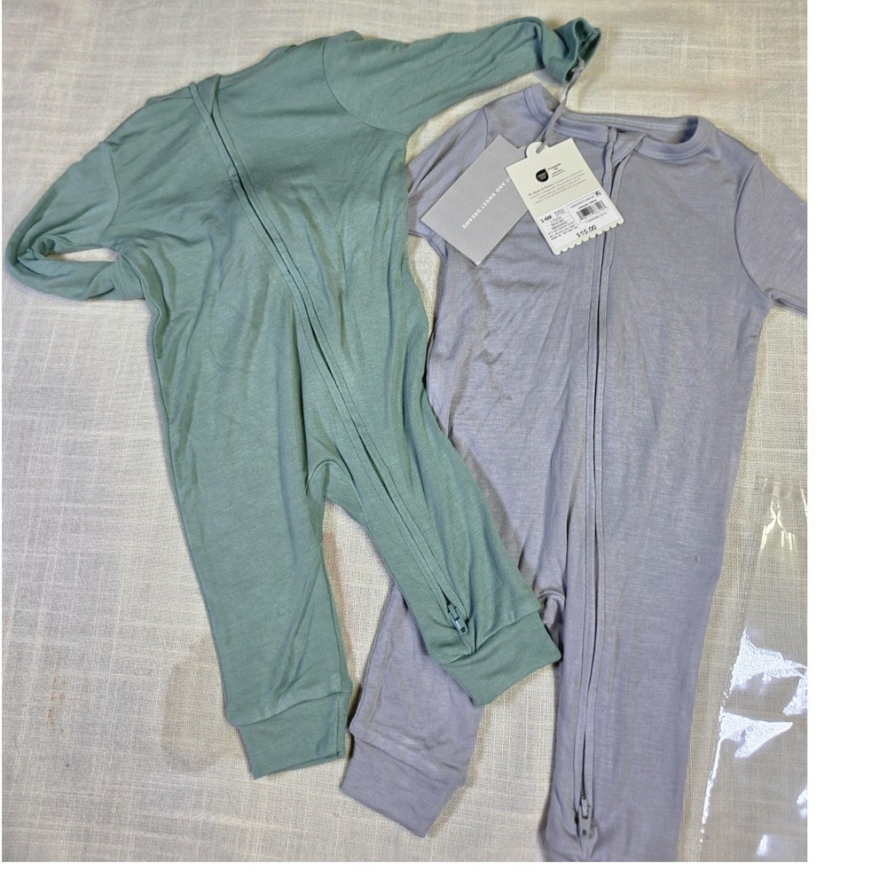Cloud Island 2 Pack Baby Rompers Modal Blend Green Purple 3-6M 206 05 4651